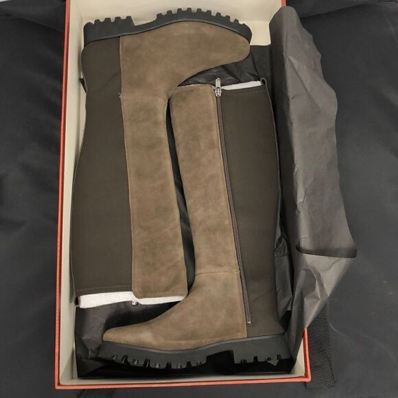 Donald J Pliner Ryker Suede Boot Dark Brown/Oily Suede SZ 7.5 NEW - Picture 2 of 7